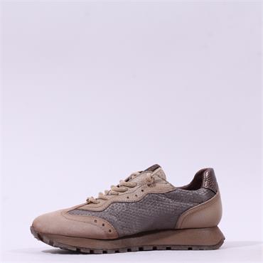 Hispanitas Oregan Bungee Lace Trainer - Taupe Combi